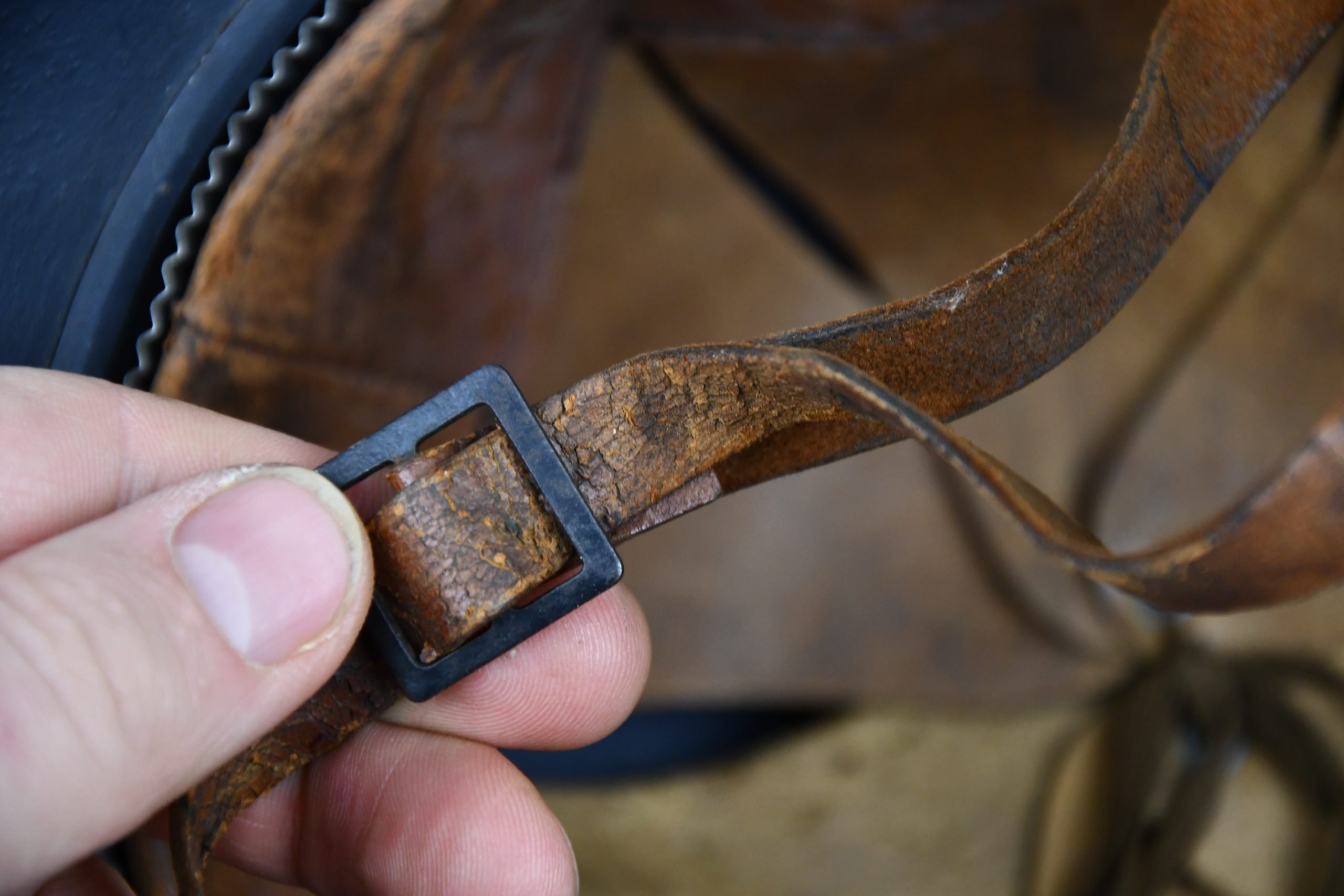 WW1 M15 French 'Genie' Adrian helmet with veteran plate — image 10