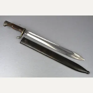 WW1 German M1895/05 'Butcher' bayonet with sawteeth by Erfurt 1915