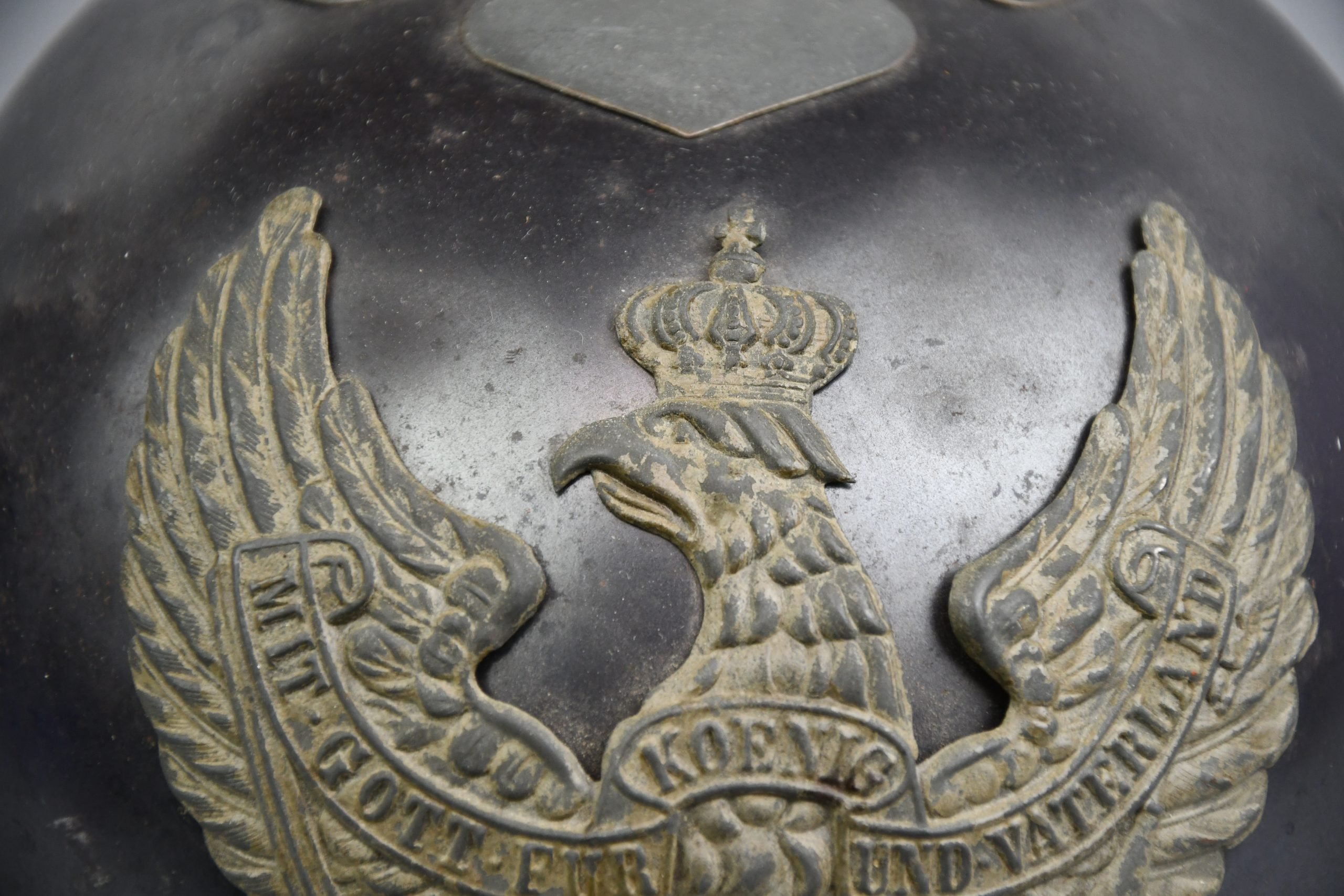 WW1 German Prussian 1915 'Jäger Zu Pferde' enlisted steel spike helmet — image 10