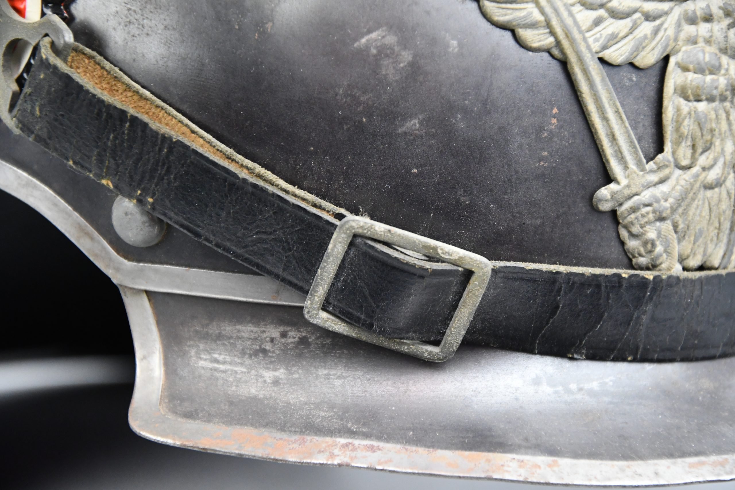 WW1 German Prussian 1915 'Jäger Zu Pferde' enlisted steel spike helmet — image 11