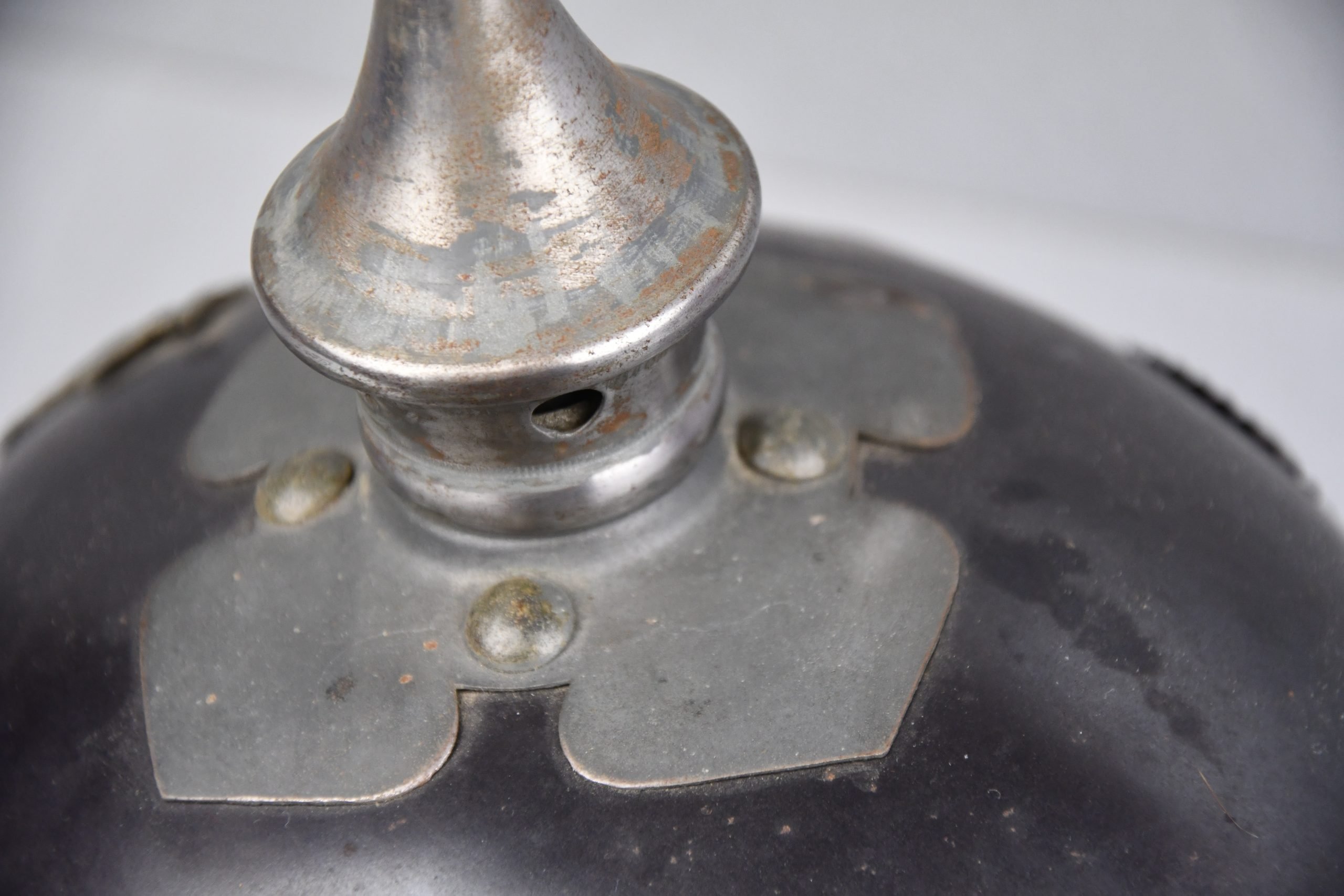 WW1 German Prussian 1915 'Jäger Zu Pferde' enlisted steel spike helmet — image 14