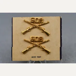 US WW2 508th Parachute Infantry Regiment 'Red Devils' officer collar …