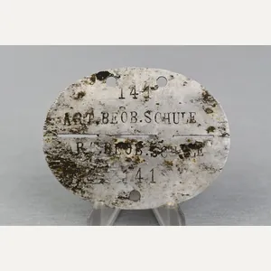 Army (Heer) dog-tag 'Erkennungsmarke'artillery observer school