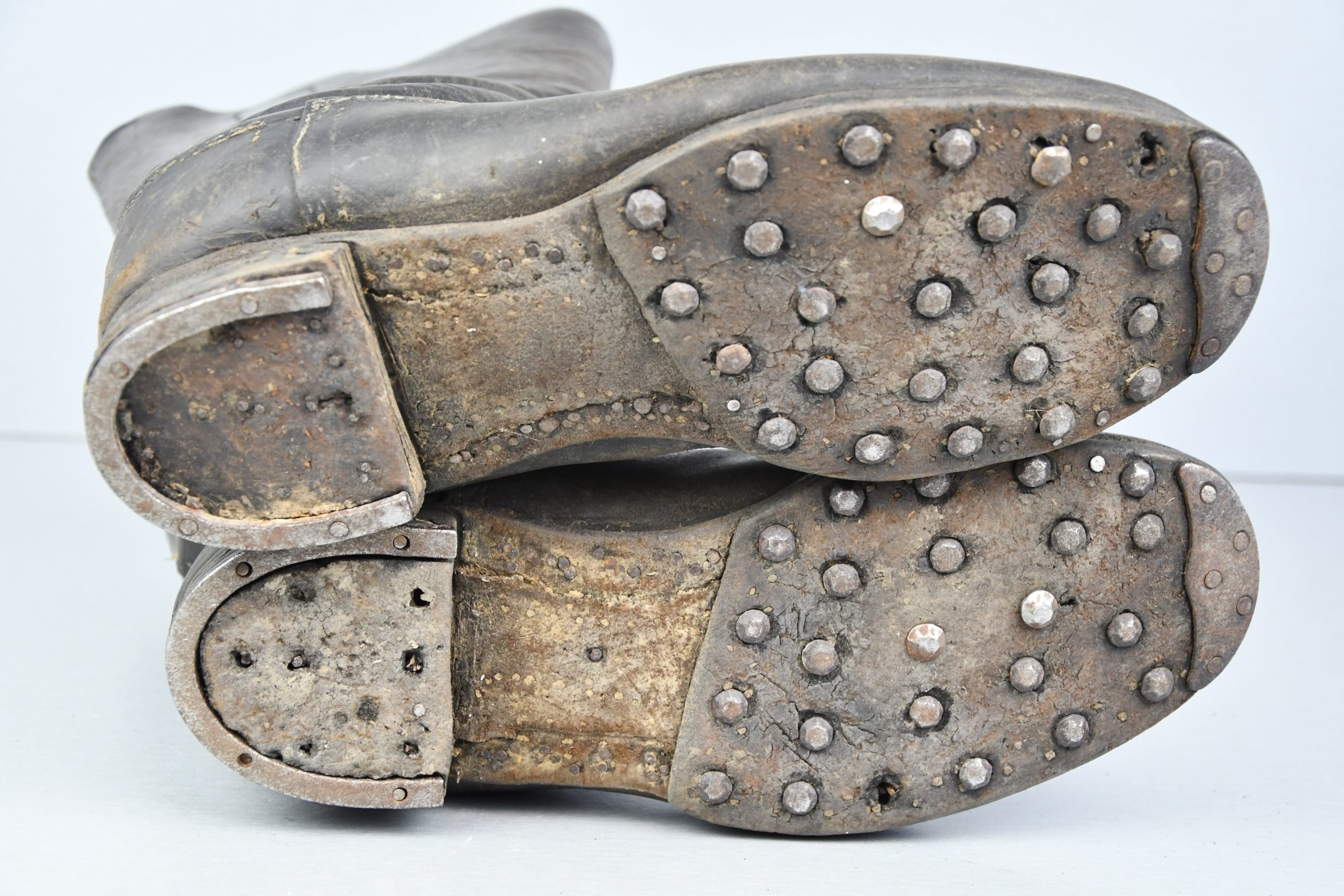 Wehrmacht / SS enlisted men low leather boots with hob nails — image 11