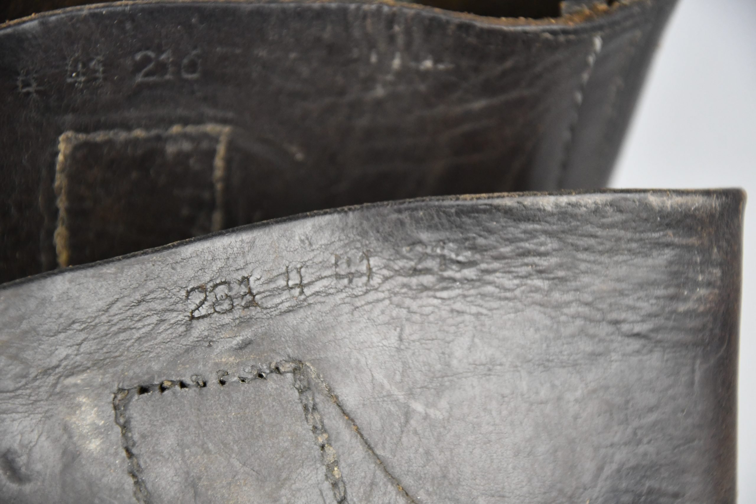 Wehrmacht / SS enlisted men low leather boots with hob nails — image 8