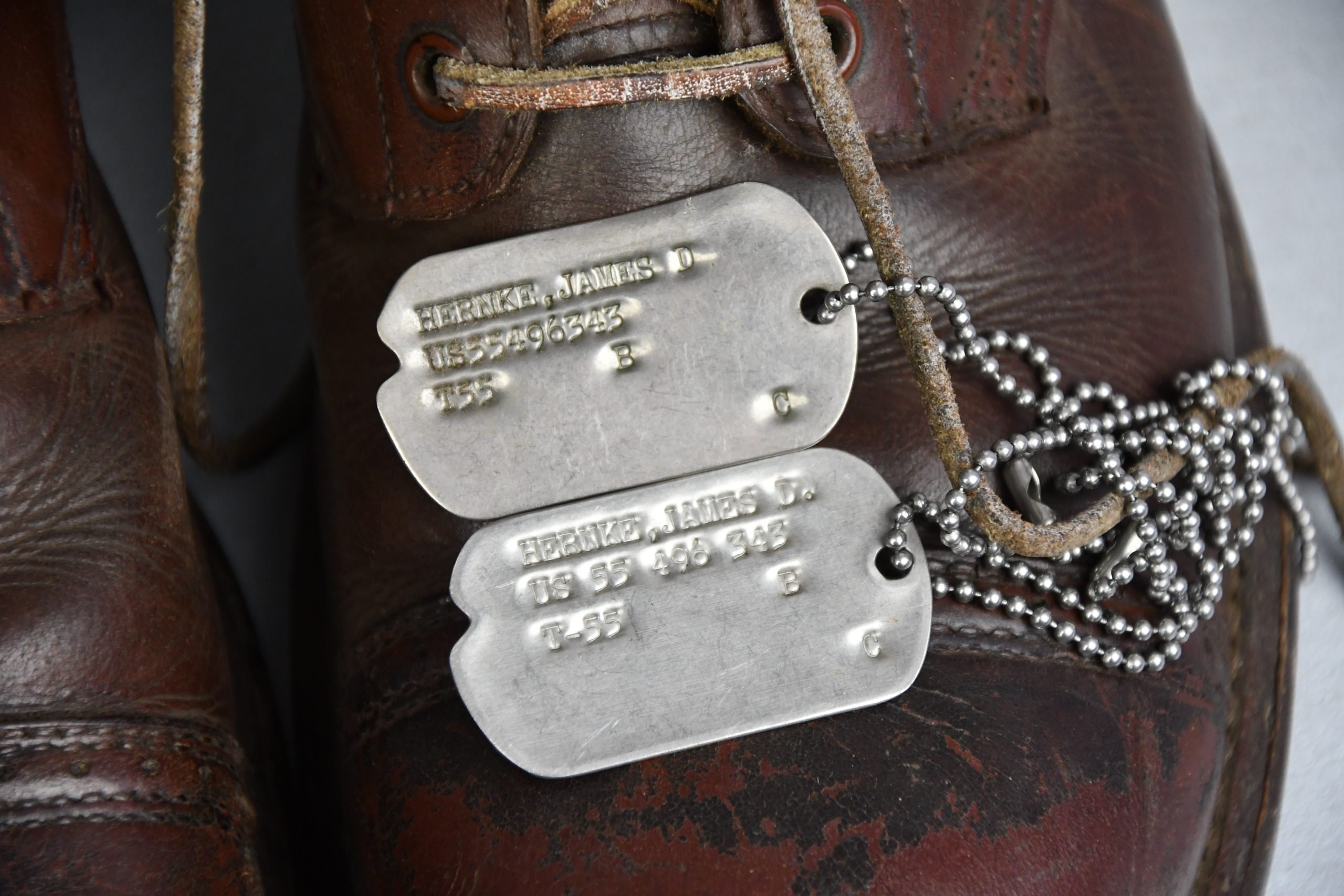 WW2 USA paratrooper jump boots by Corcoran with dog-tags — image 7