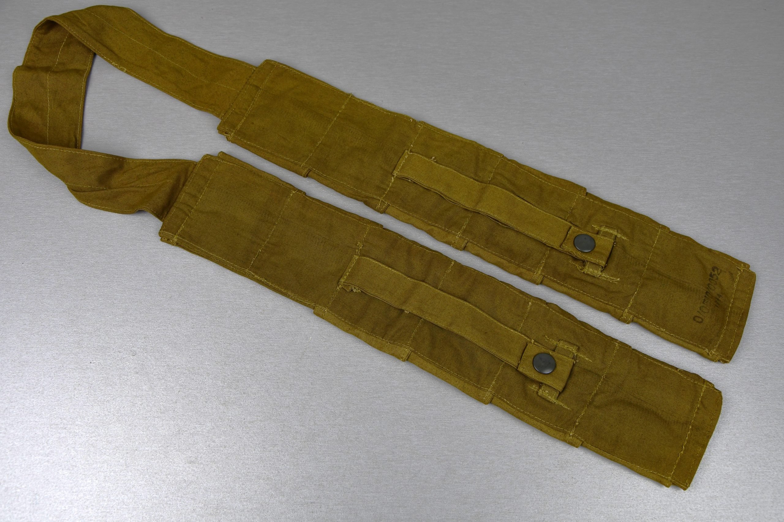 Fallschirmjäger K98 ammunition bandoleer in tan color with RBNr. 1944 — image 3