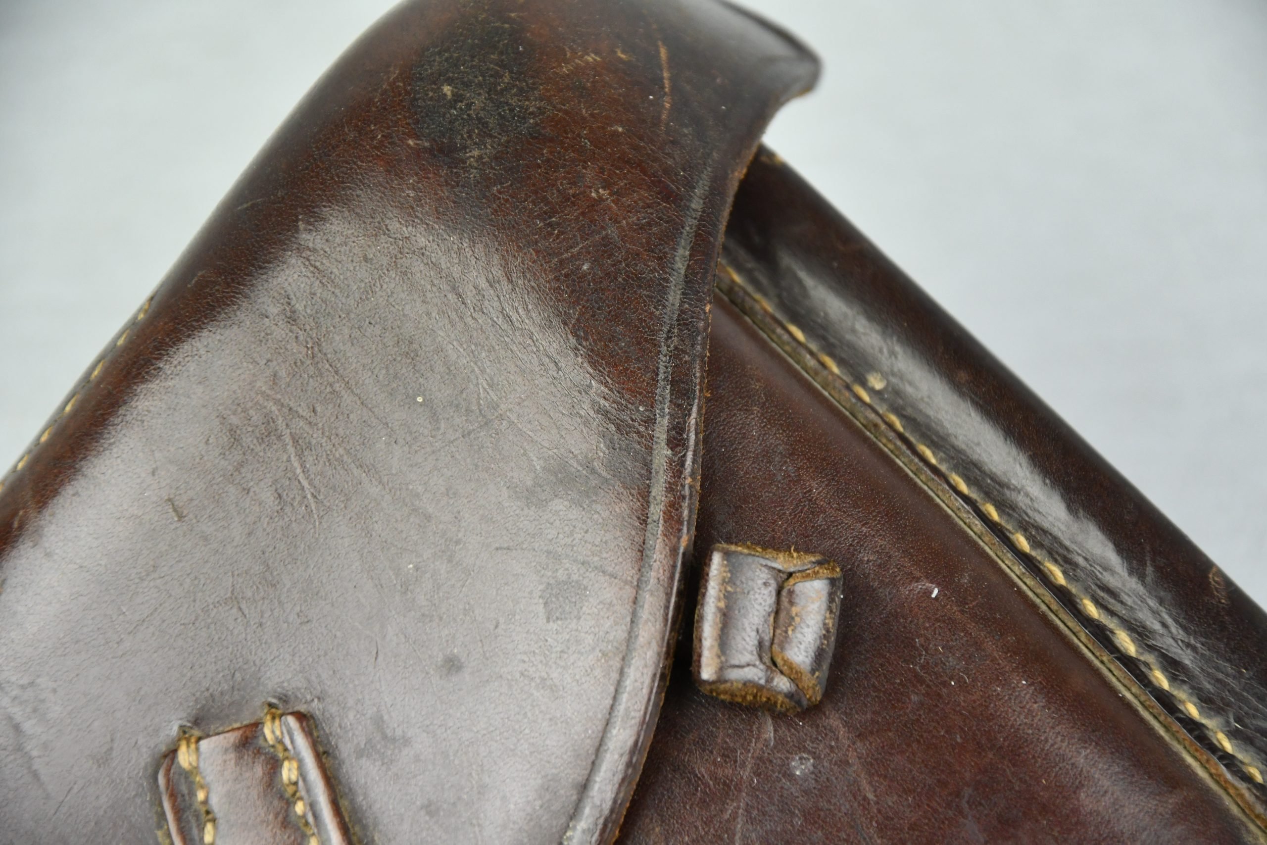 Wehrmacht brown leather P.08 'Luger' hard shell pistol holster by Fr. Offermann & Söhne 1940 — image 3