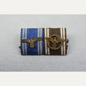 NSDAP 10 & 15 year service medal ribbon bar
