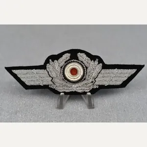 Luftwaffe 'vented' visor cap cocarde for Erel caps