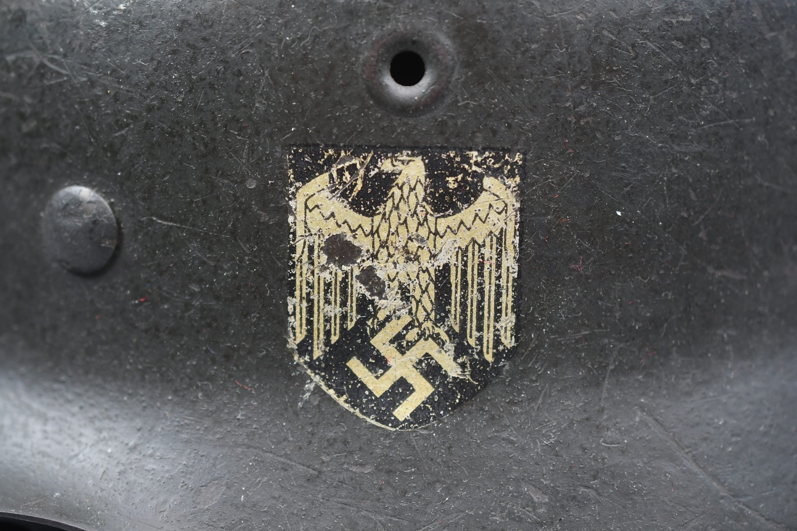 M42 army (Heer) single decal steel helmet EF64 — image 7