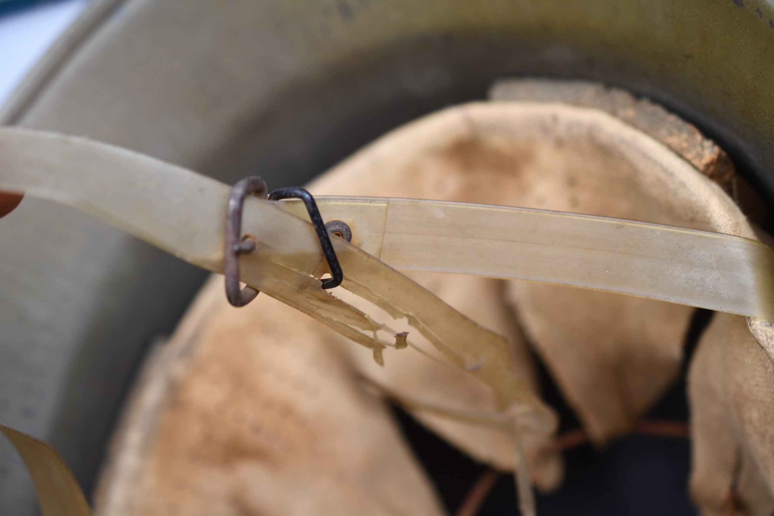 RARE SA 'Sturmabteilung' one-piece 'Gladiator' steel helmet with plastic chin strap — image 11