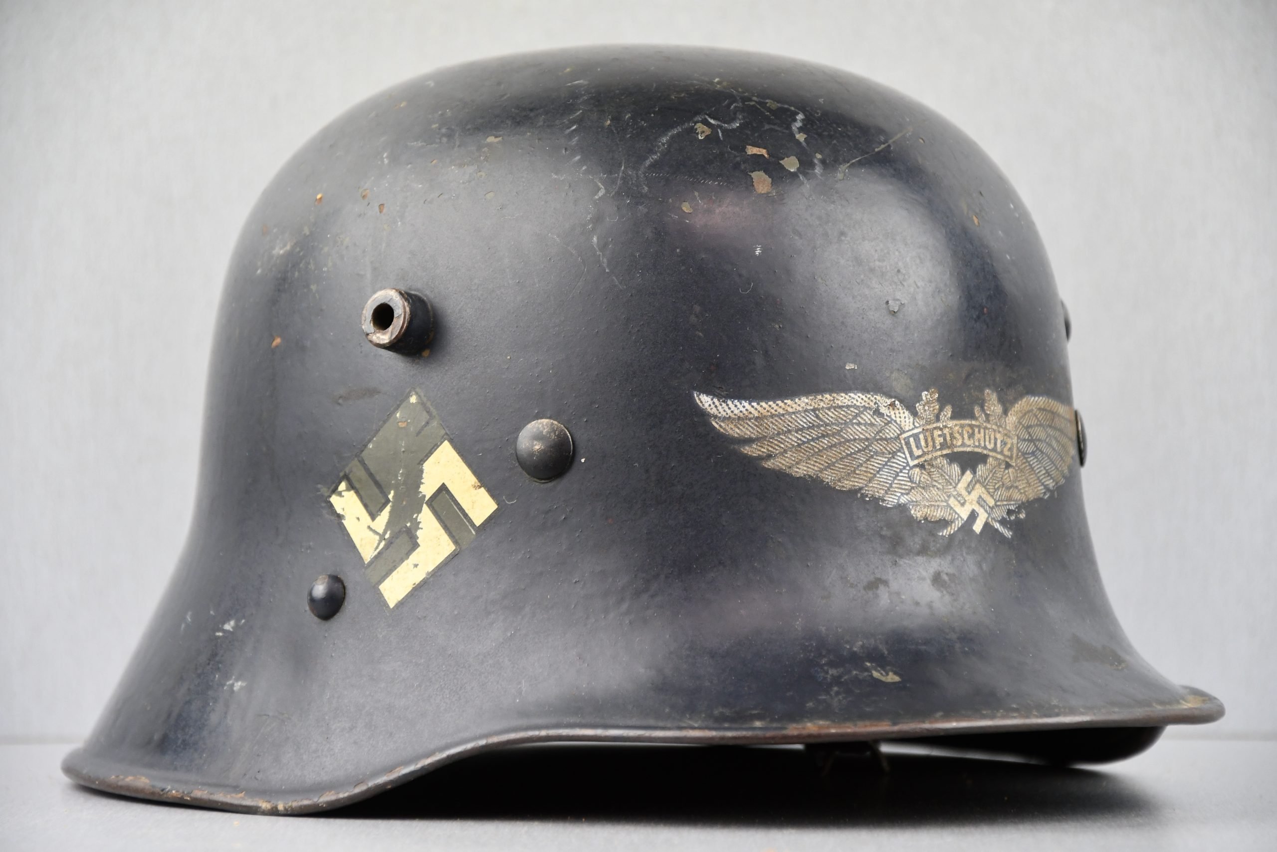 RARE M17 Reissued 'Polte Ammunition Factory' Luftschutz Steel Helmet — image 5