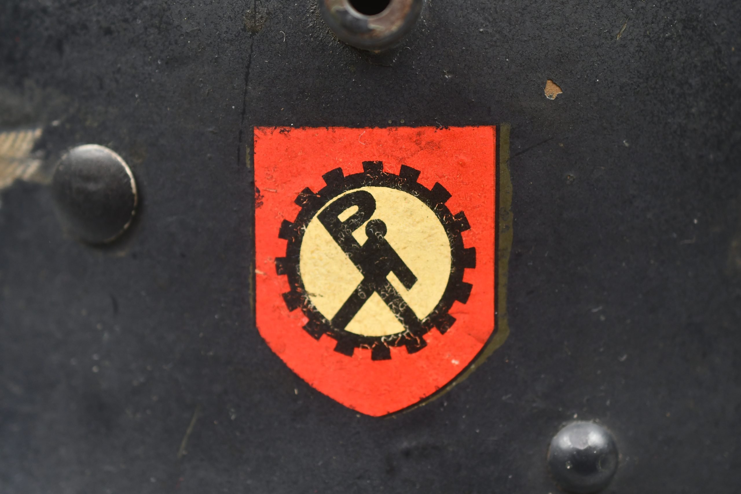 RARE M17 Reissued 'Polte Ammunition Factory' Luftschutz Steel Helmet — image 9