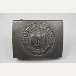 Army (Heer) or Kriegsmarine late war steel belt buckle by …