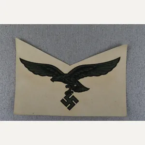 RARE Late-war unapplied 'green' Luftwaffe helmet decal