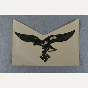 RARE Late-war unapplied 'green' Luftwaffe helmet decal