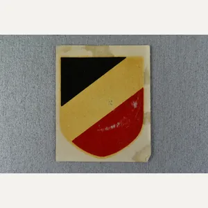 RARE unapplied Wehrmacht tricolor helmet decal shield