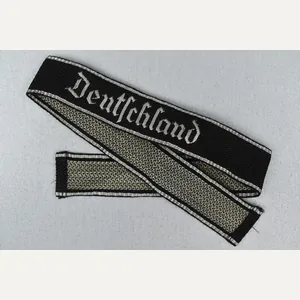 SS-Standarte 'Deutschland' officer flatwire 'Bevo-like' cufftitle with RZM tag