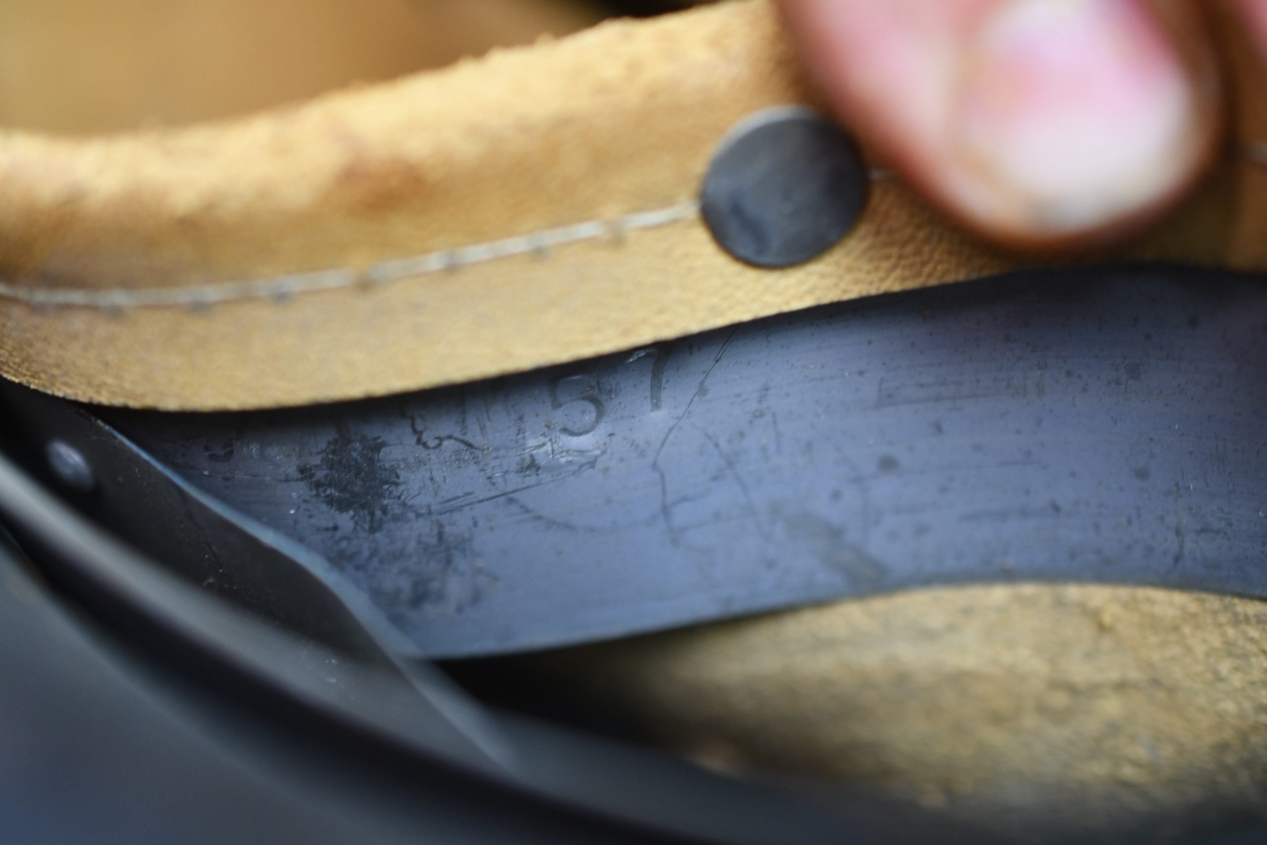 RARE mint M42 Army – Waffen-SS no decal steel helmet by Quist Q64 — image 15