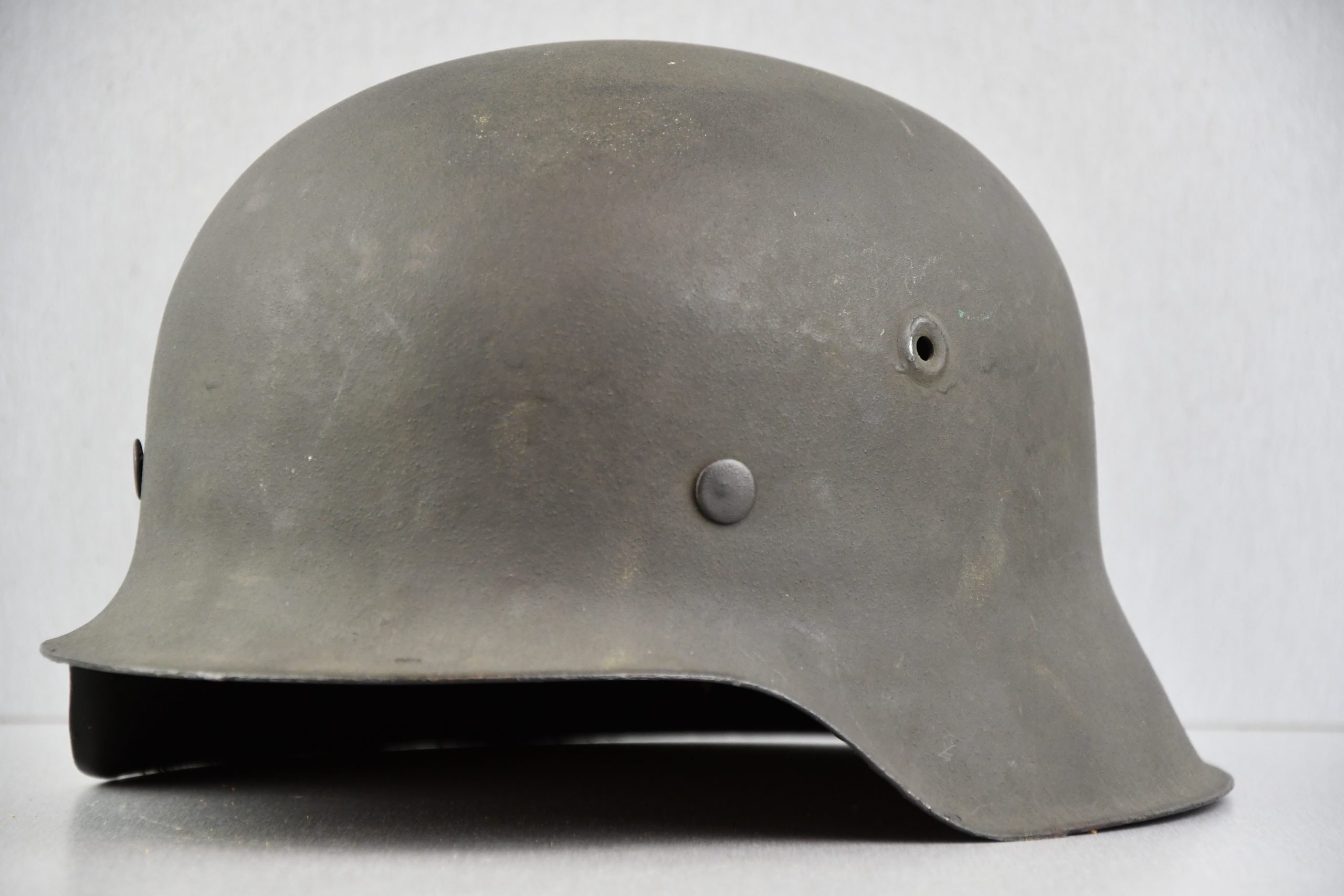 RARE mint M42 Army – Waffen-SS no decal steel helmet by Quist Q64 — image 16
