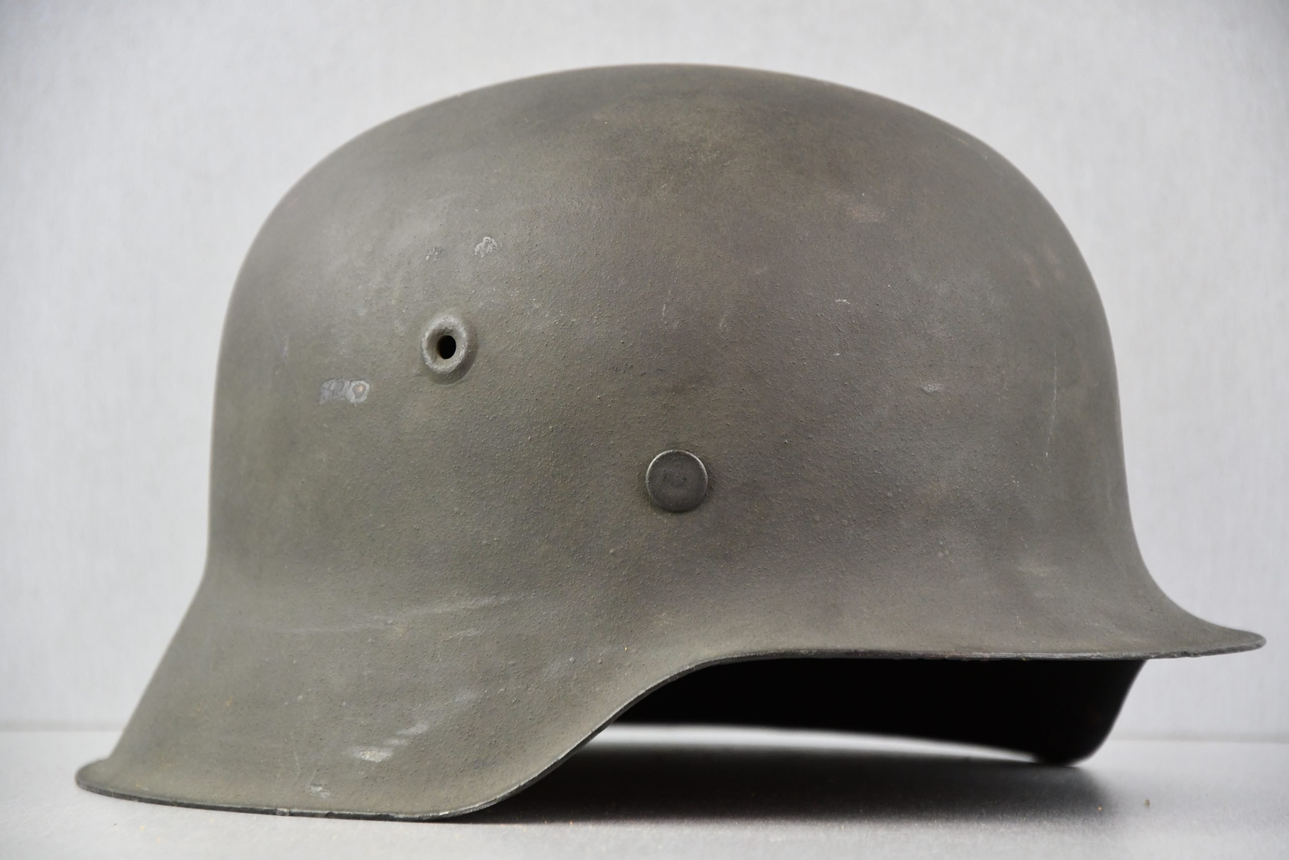 RARE mint M42 Army – Waffen-SS no decal steel helmet by Quist Q64 — image 19