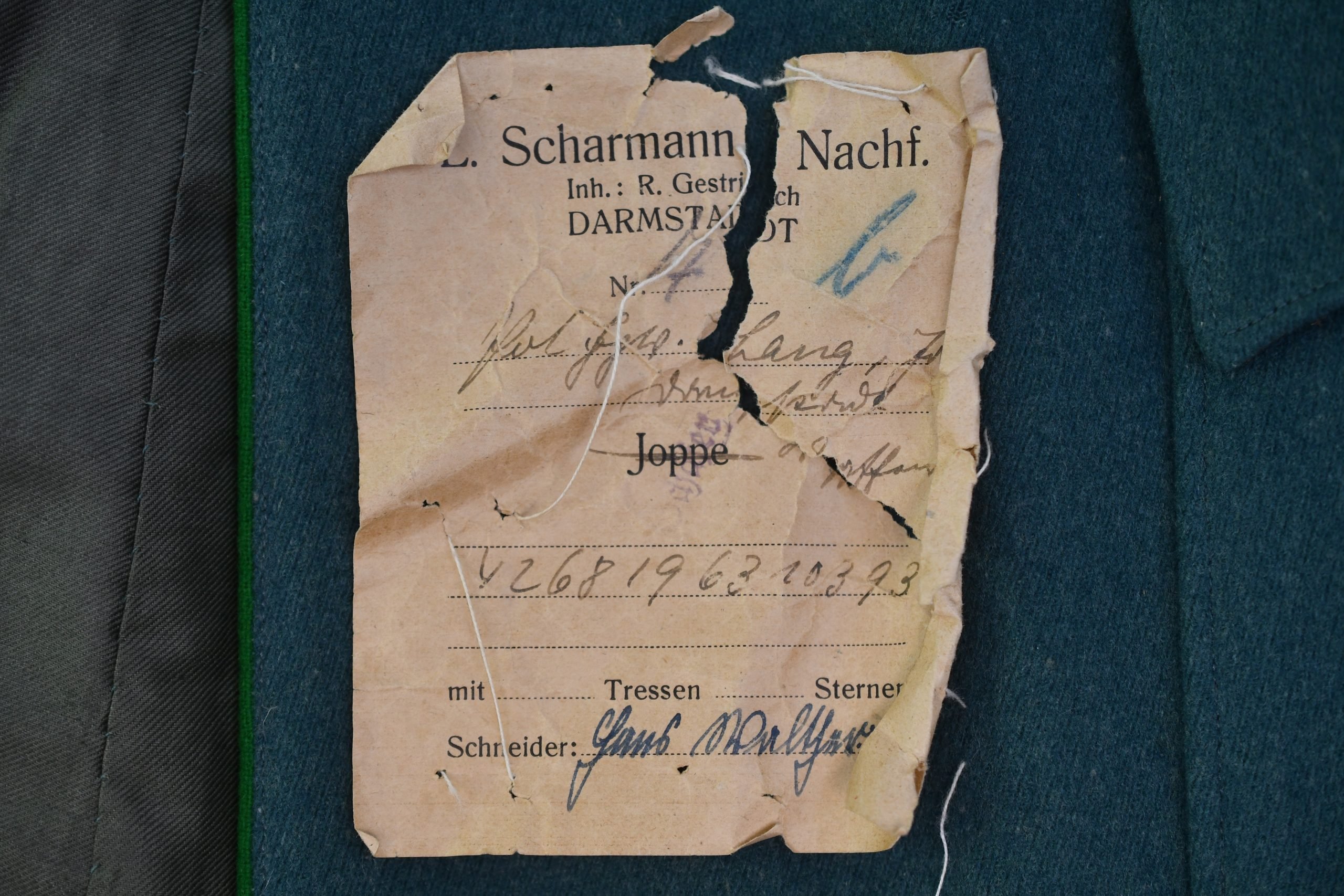 German police 'Schutzpolizei' service tunic with factory tag 1940 — image 4