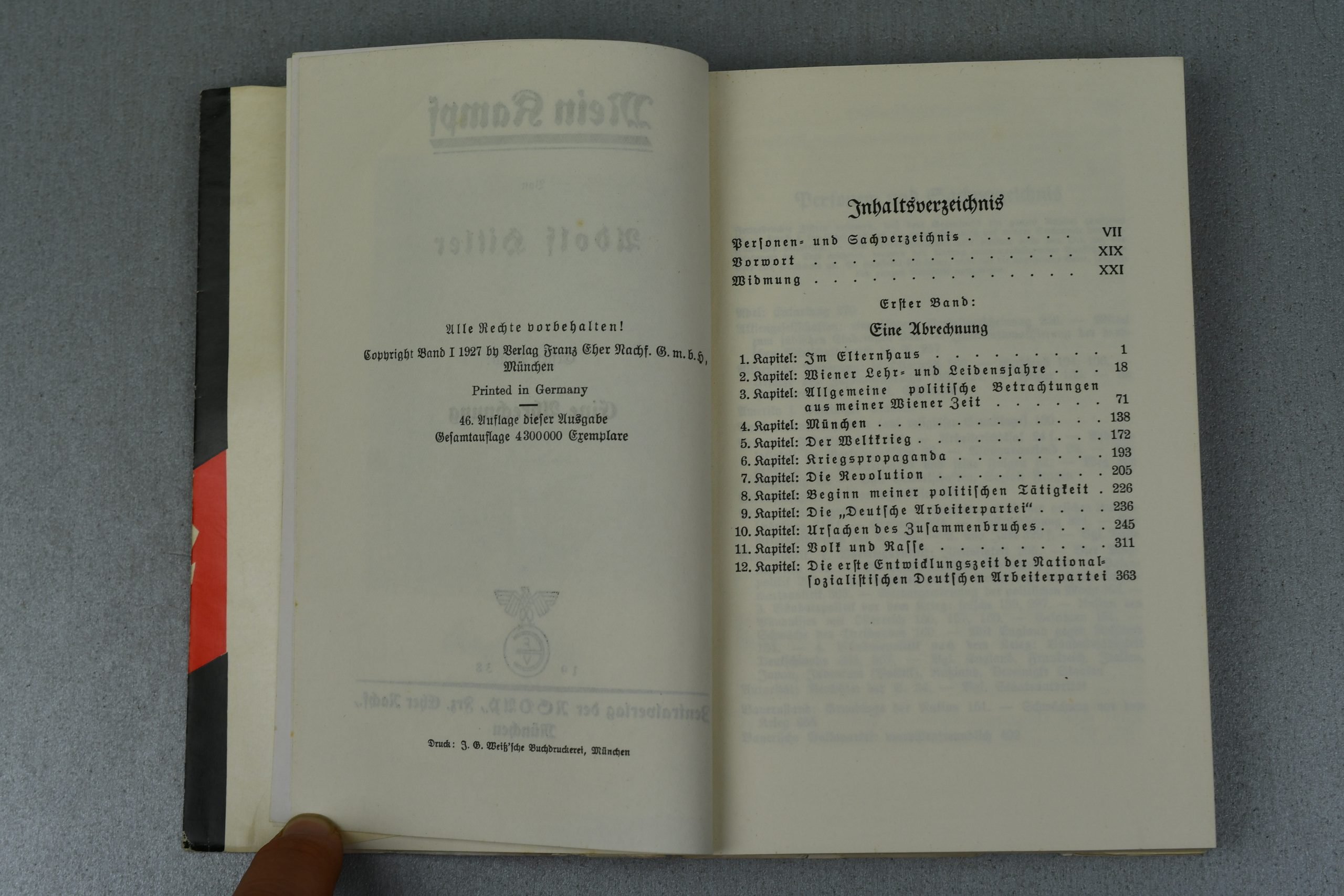 RARE Adolf Hitler's Mein Kampf 2 Volumes in Cardboard Slipcase 1938 — image 10