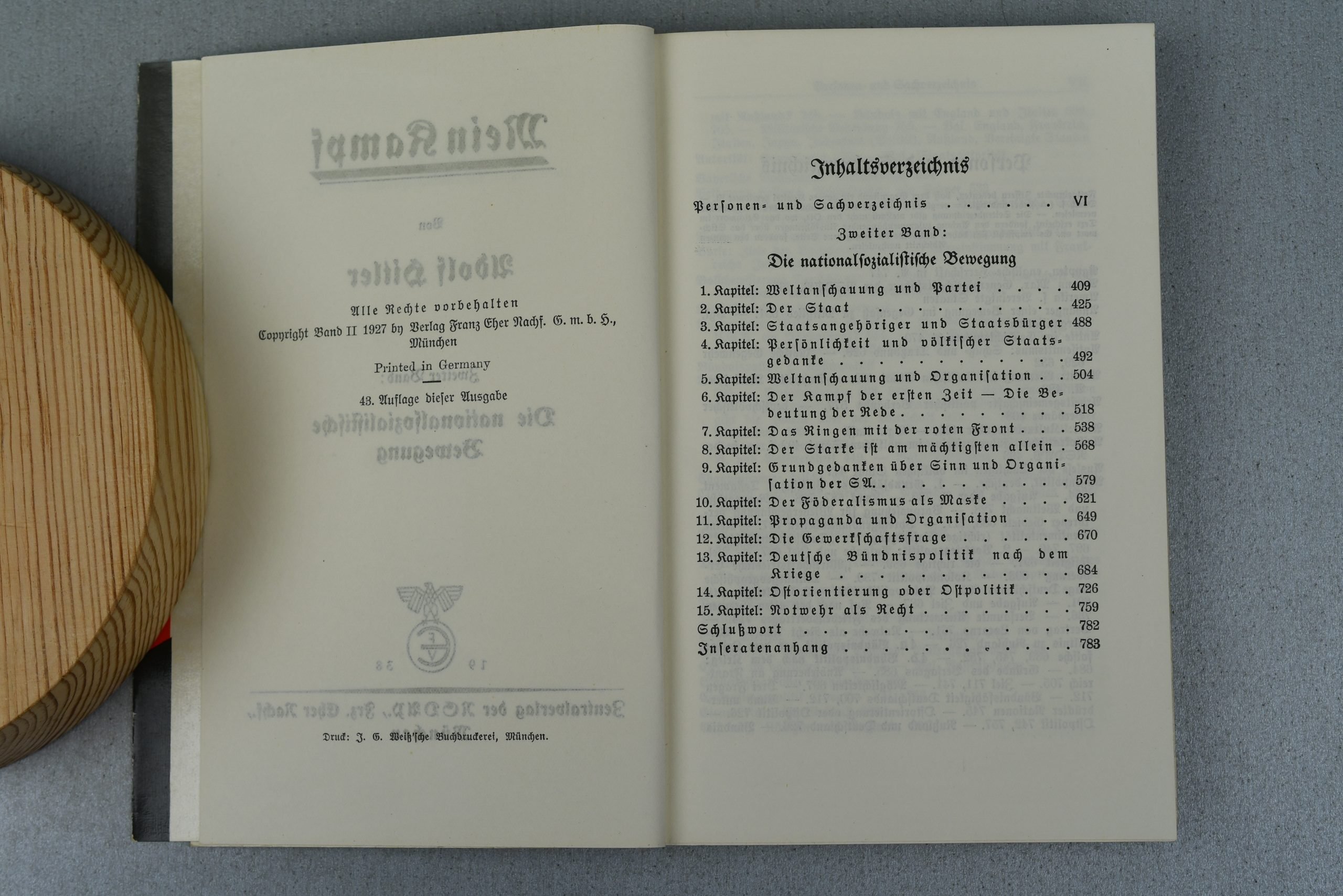 RARE Adolf Hitler's Mein Kampf 2 Volumes in Cardboard Slipcase 1938 — image 16