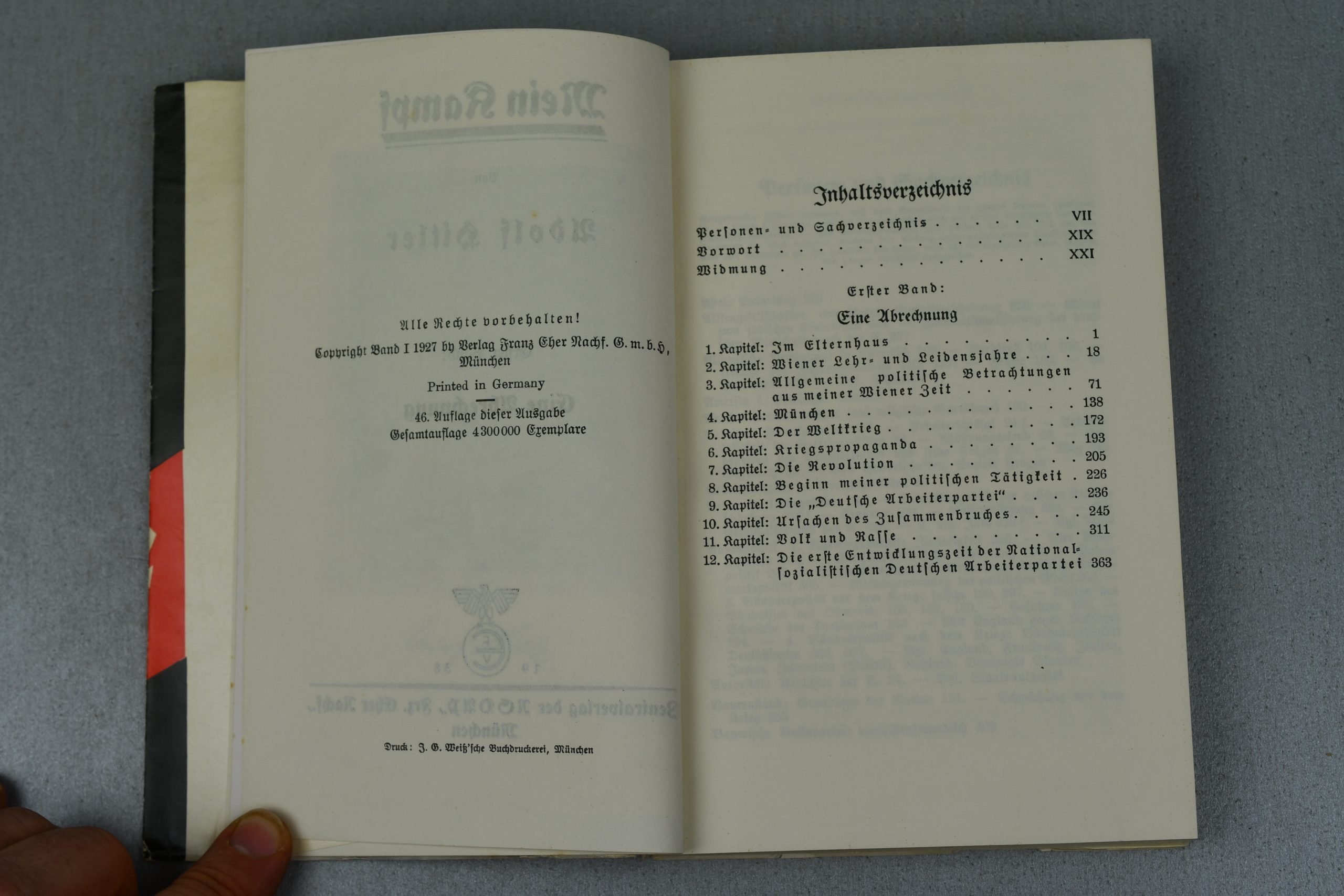 RARE Adolf Hitler's Mein Kampf 2 Volumes in Cardboard Slipcase 1938 — image 9