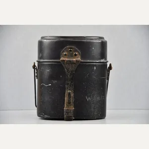 Early German black mess kit named