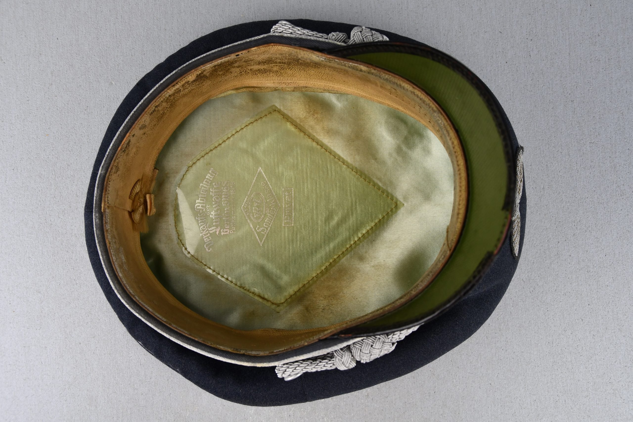 RARE Luftwaffe officer visor cap 'Schirmmütze' by Erel 'Privat' 1939 — image 7