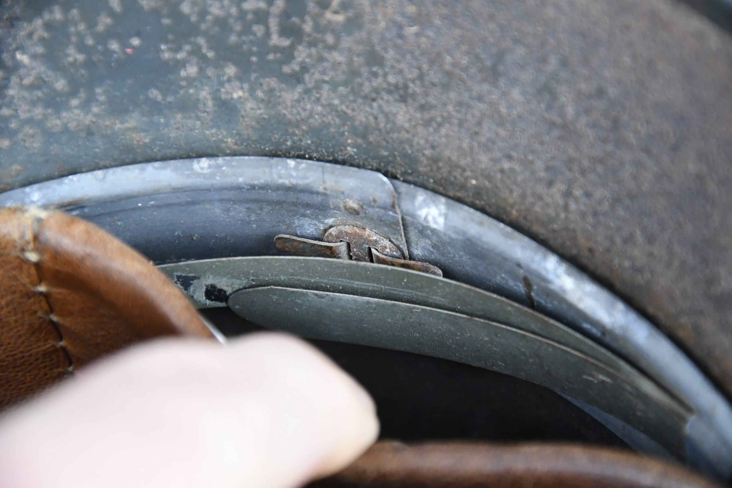 M40 Waffen-SS single decal steel helmet Q64 — image 16