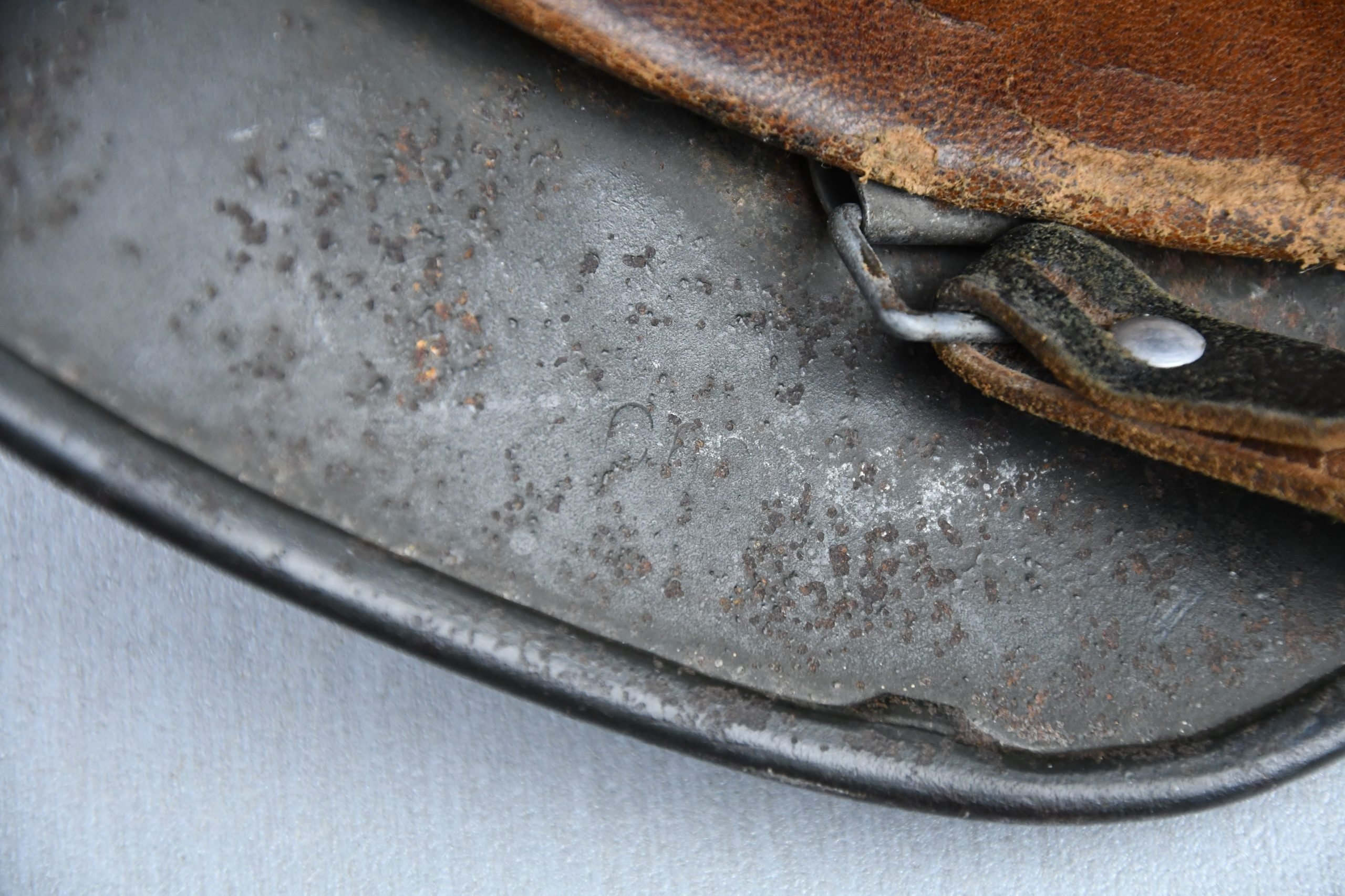 M40 Waffen-SS single decal steel helmet Q64 — image 17