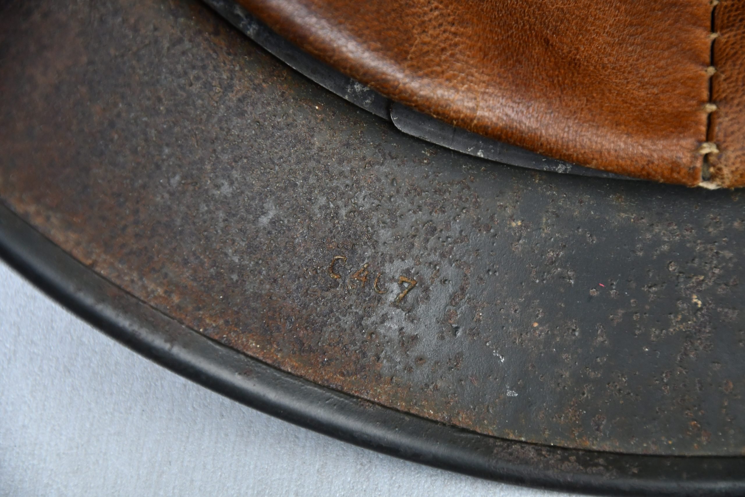 M40 Waffen-SS single decal steel helmet Q64 — image 18