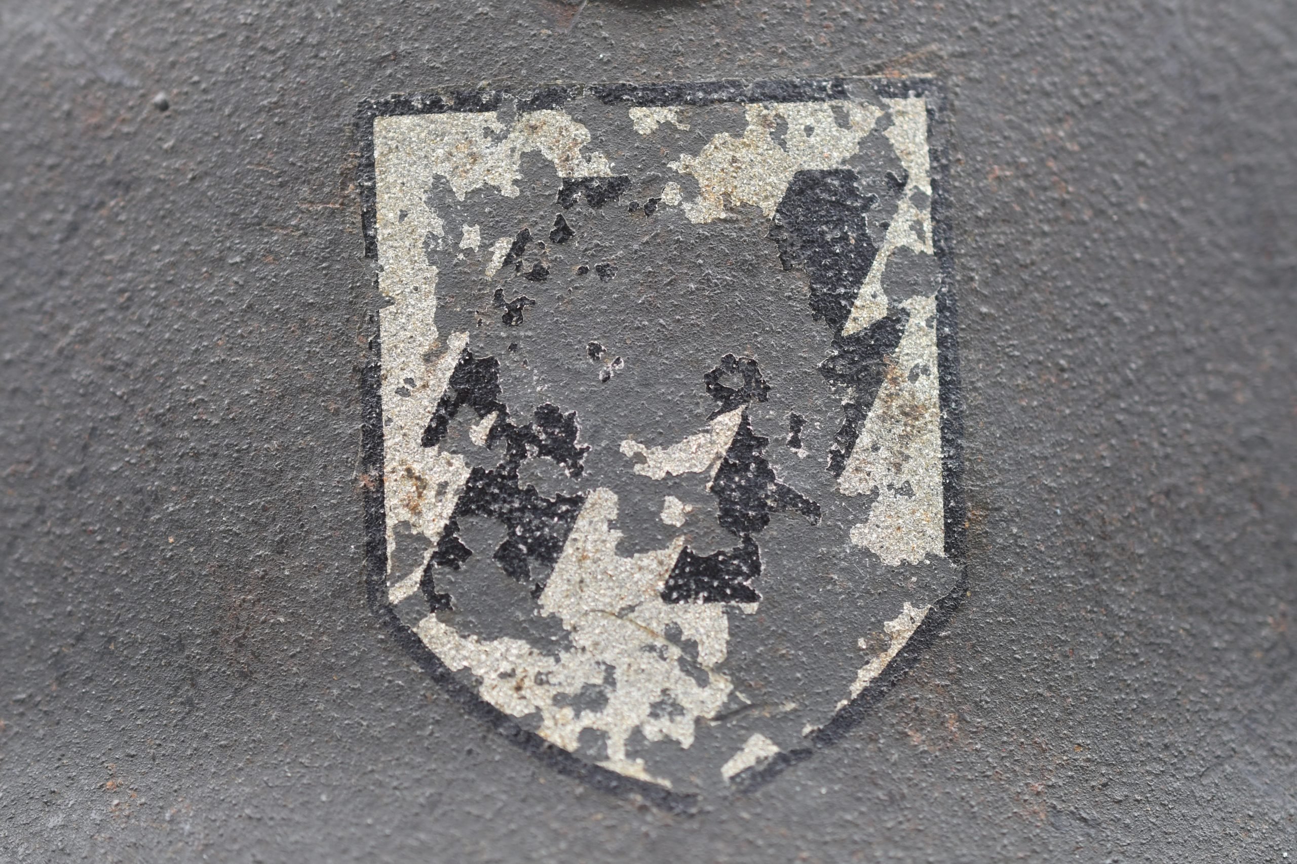 M40 Waffen-SS single decal steel helmet Q64 — image 19