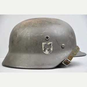 M40 Waffen-SS single decal steel helmet Q64