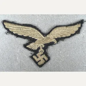 Early Luftwaffe thick embroidered breast eagle