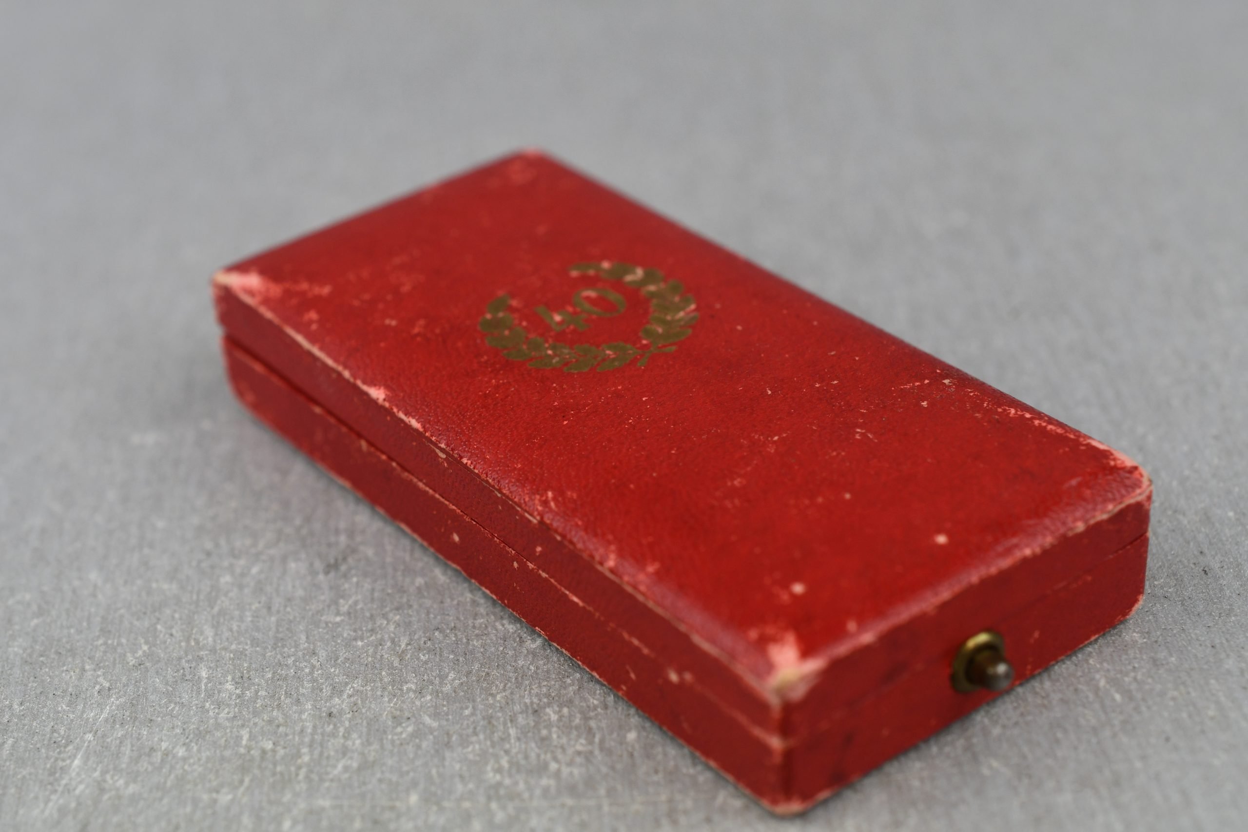 German gold 40 years faithful service medal in box by Deshler & Sohn — image 8