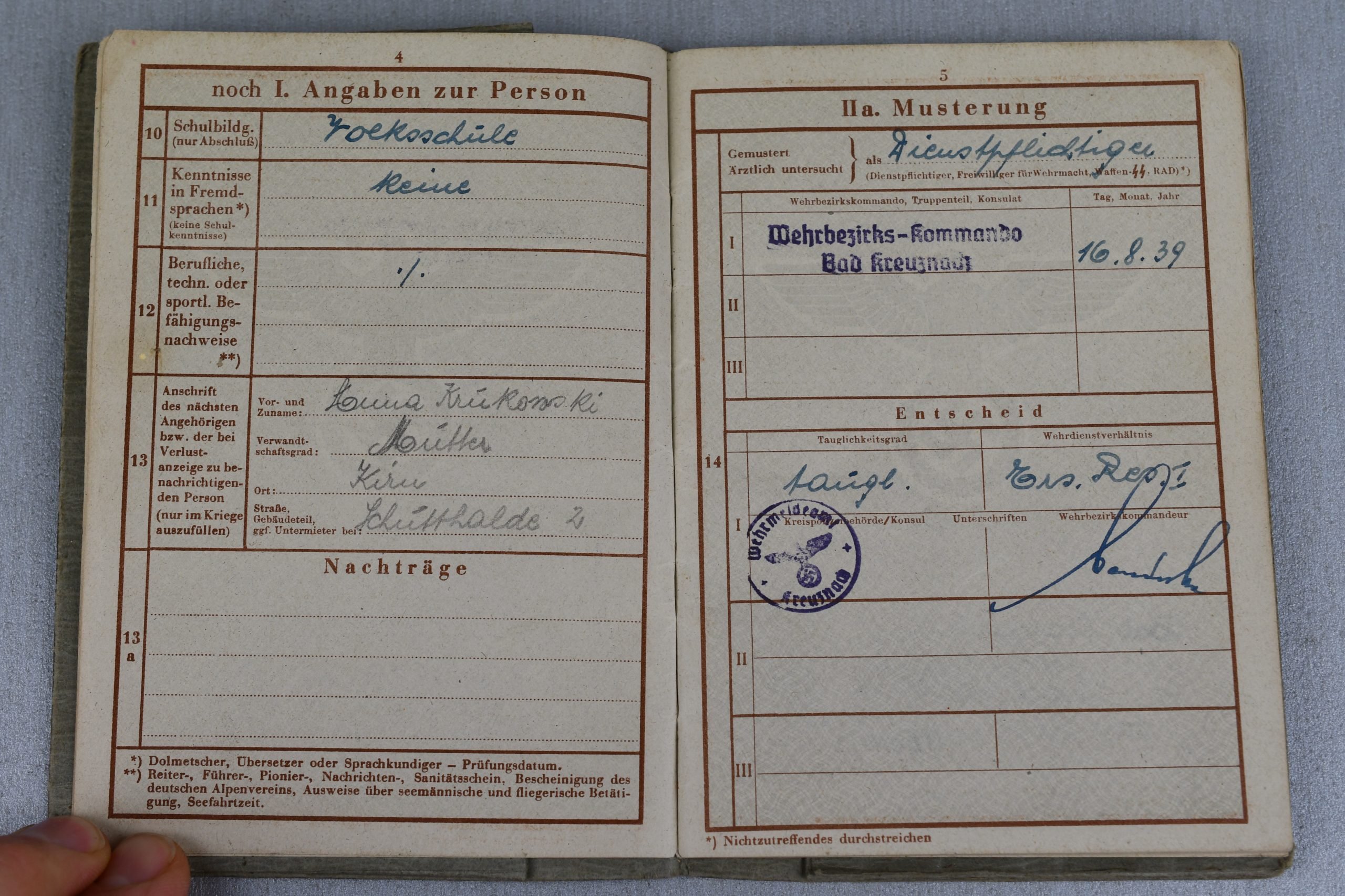 Army (Heer) Wehrpass Pionier-Kompanie with many entries and awards — image 4