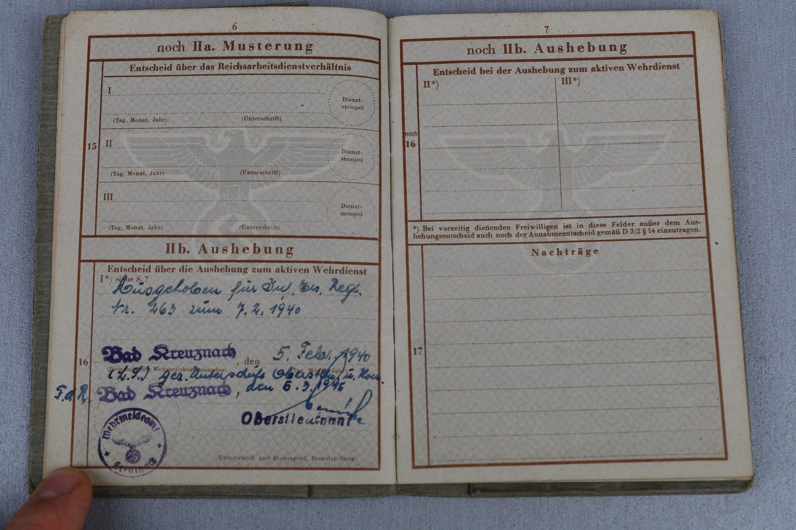 Army (Heer) Wehrpass Pionier-Kompanie with many entries and awards — image 5