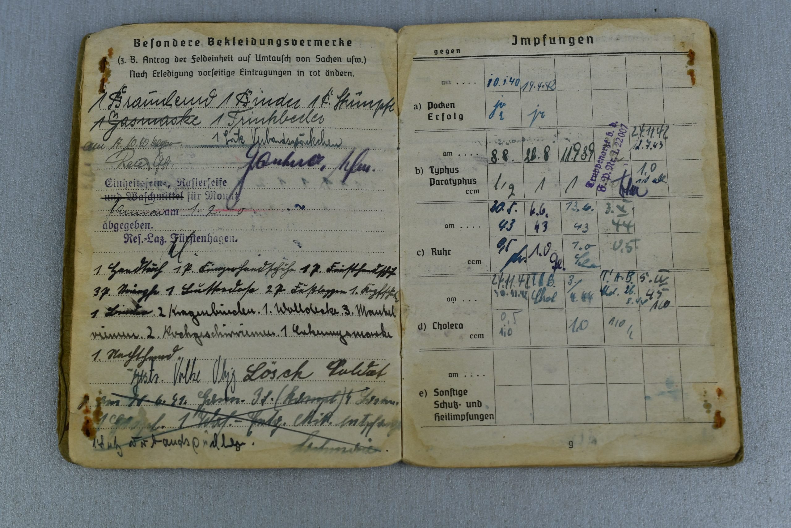 Wehrmacht Soldbuch from Luftwaffe Pilot who got transfered to Luftwaffe Field Division 'Luftwaffen-Jäger-Regiment 27' — image 7