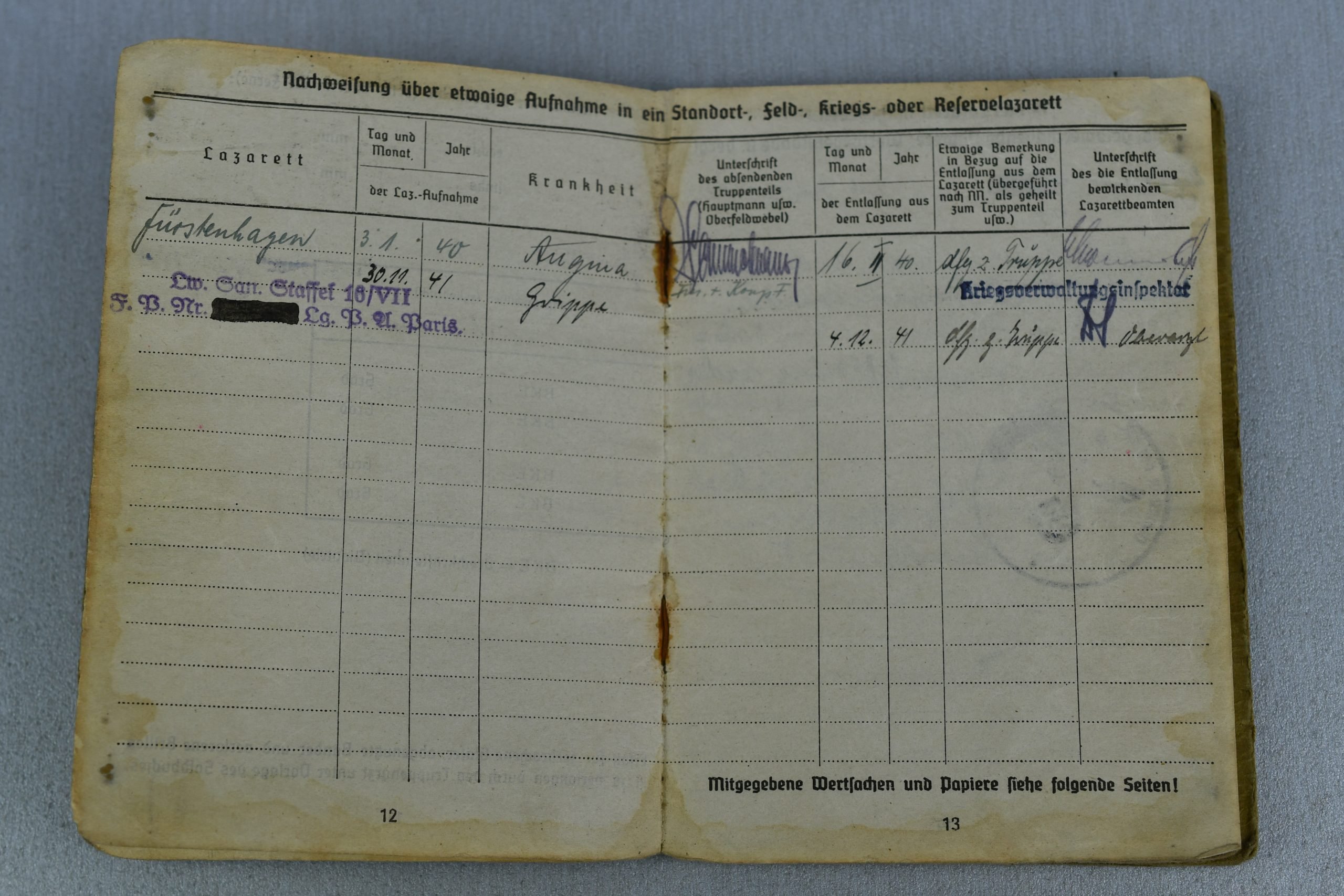 Wehrmacht Soldbuch from Luftwaffe Pilot who got transfered to Luftwaffe Field Division 'Luftwaffen-Jäger-Regiment 27' — image 8