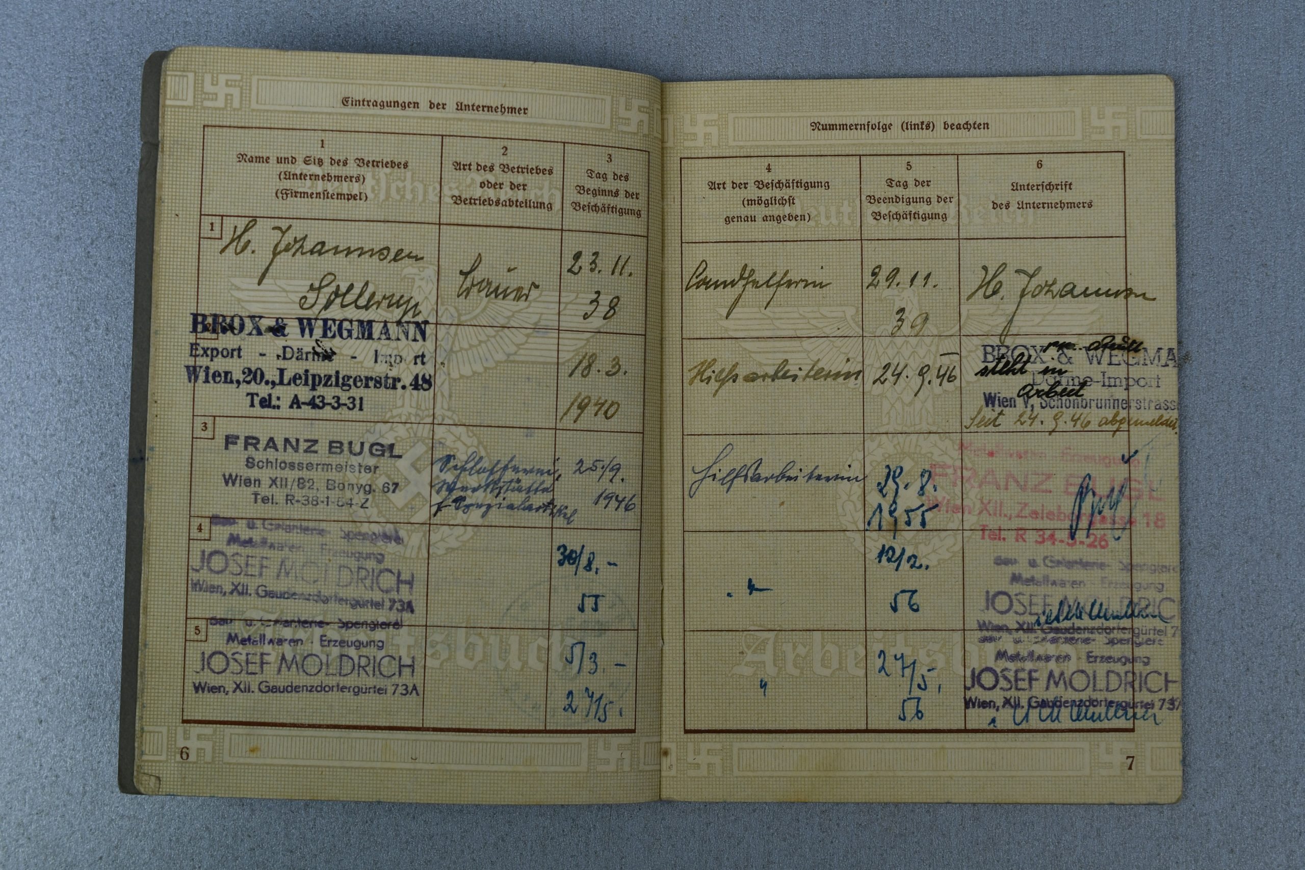 German workers booklet 'Arbeitsbuch' Erma Müller — image 5