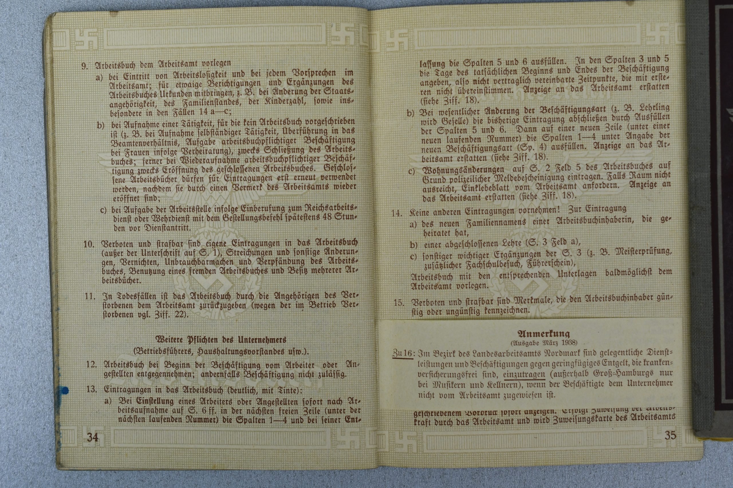 German workers booklet 'Arbeitsbuch' Erma Müller — image 6