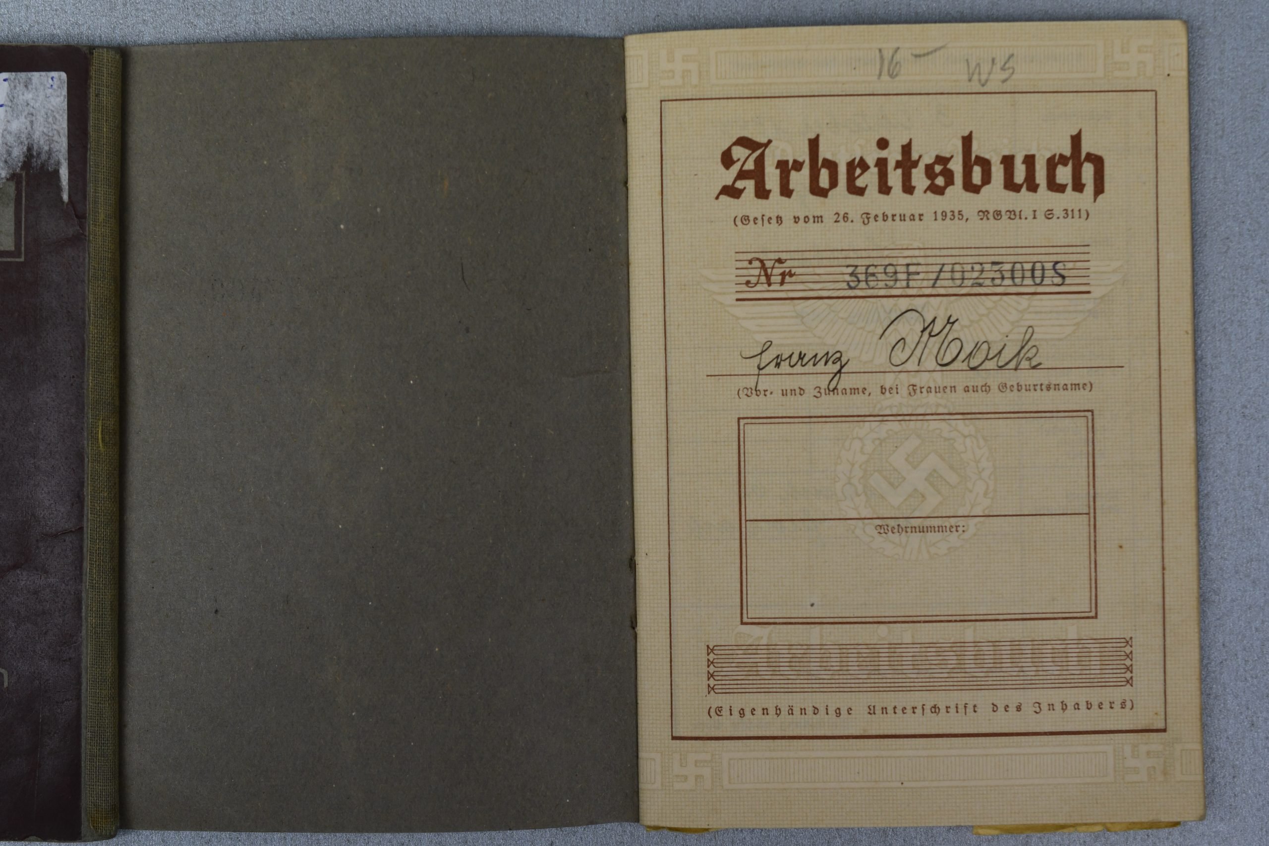 German workers booklet 'Arbeitsbuch' Franz Maik, self-employed farmer — image 2