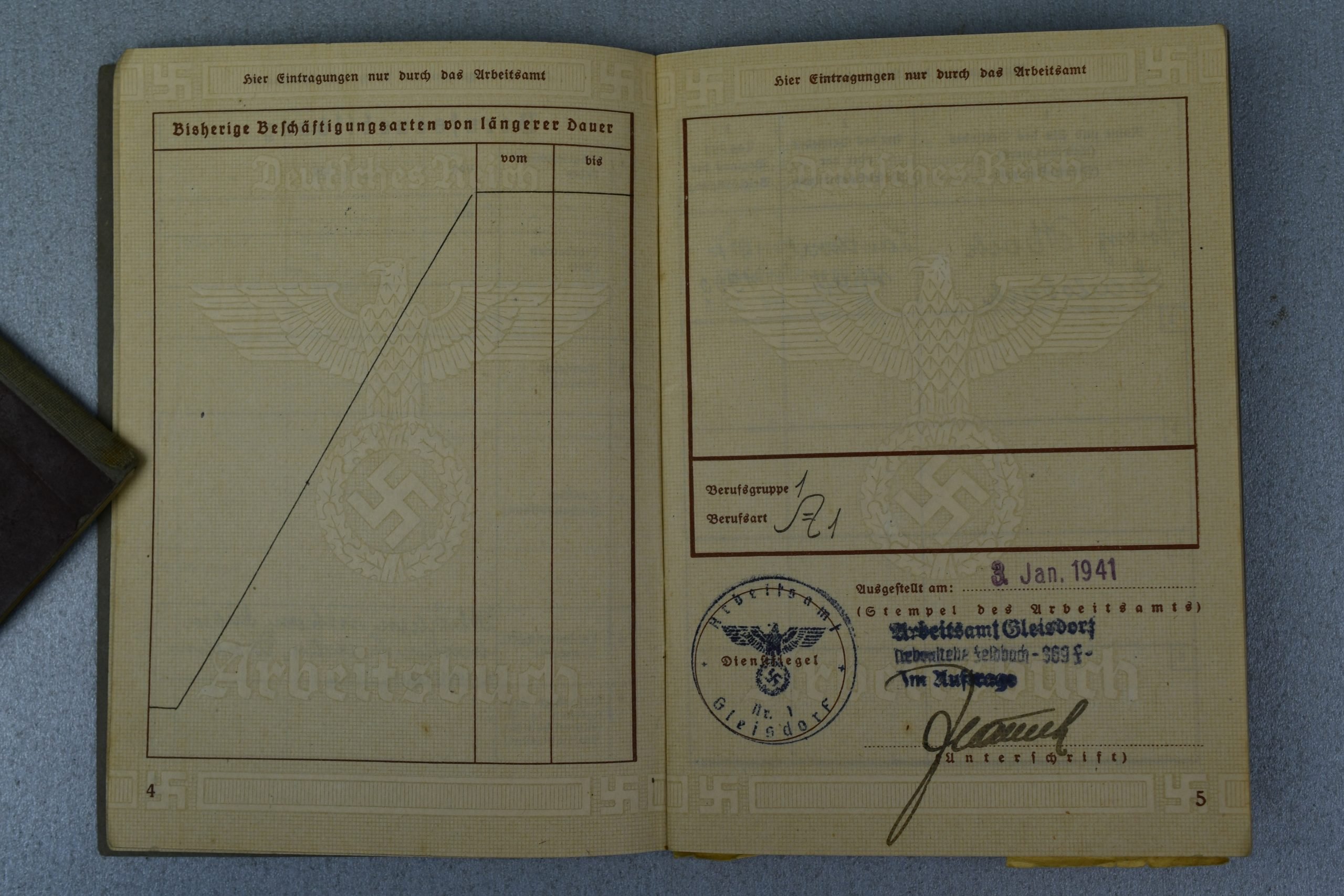 German workers booklet 'Arbeitsbuch' Franz Maik, self-employed farmer — image 4