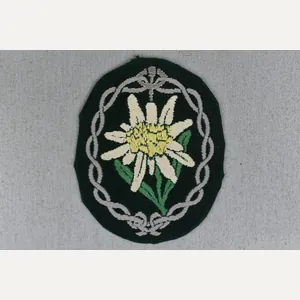 Army (Heer) mountain trooper BeVo 'Gebirgsjäger' edelweiss sleeve badge