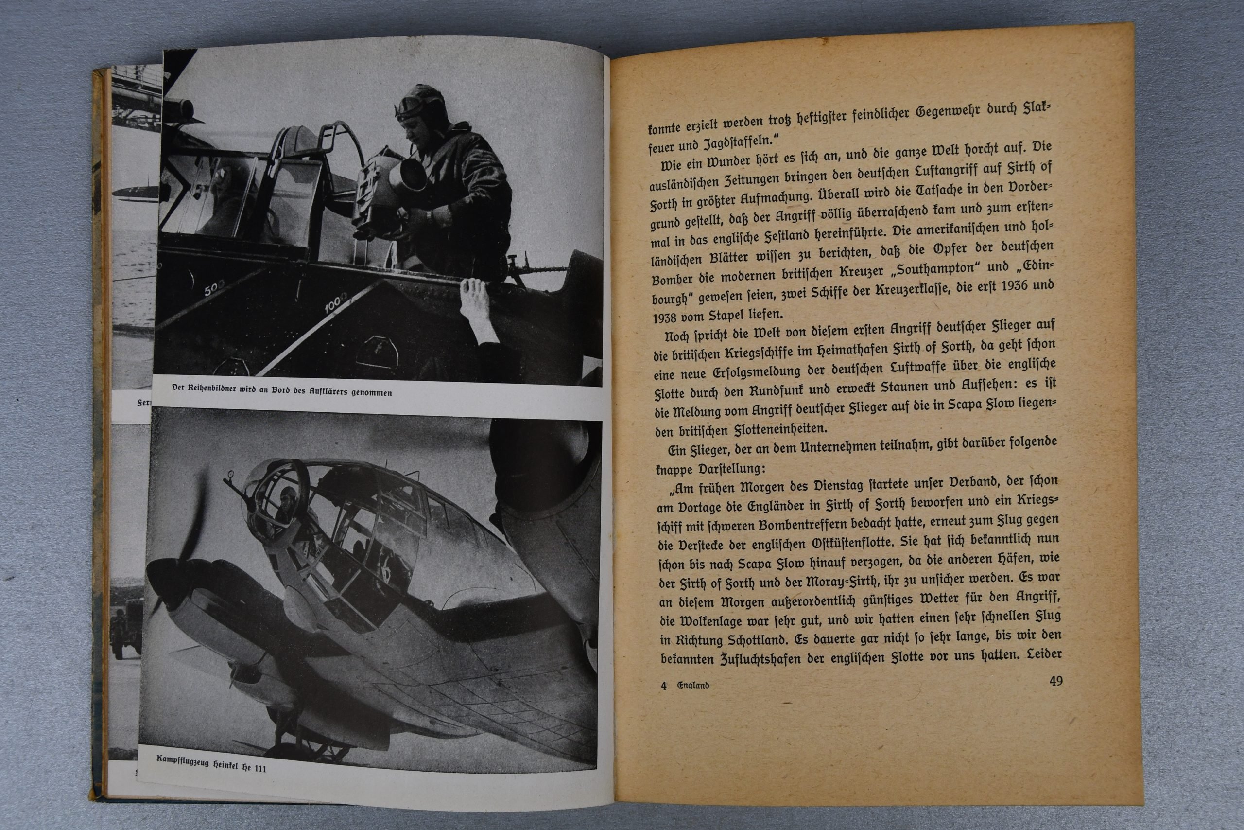 Hardcover book Wir fliegen gegen England by Hermann Kohl — image 4