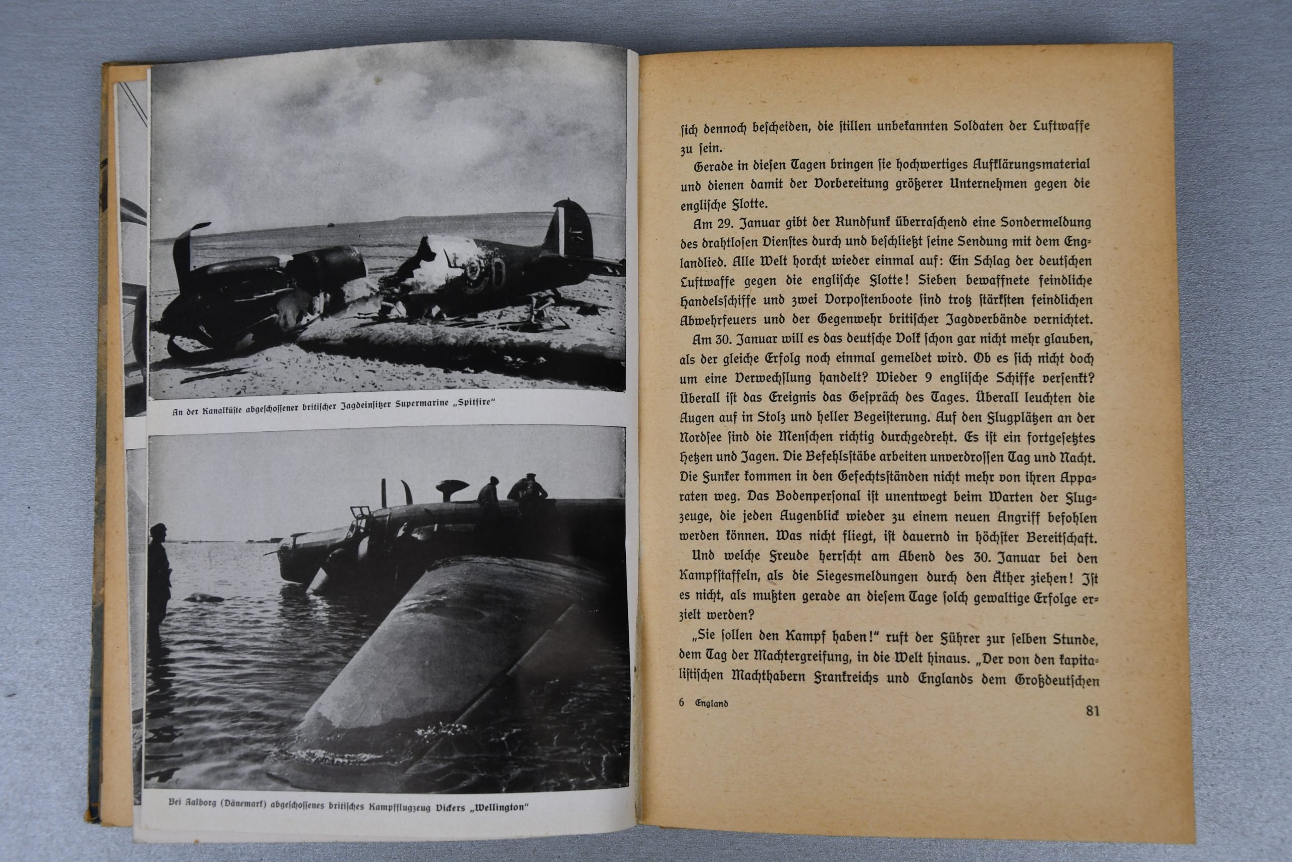 Hardcover book Wir fliegen gegen England by Hermann Kohl — image 5